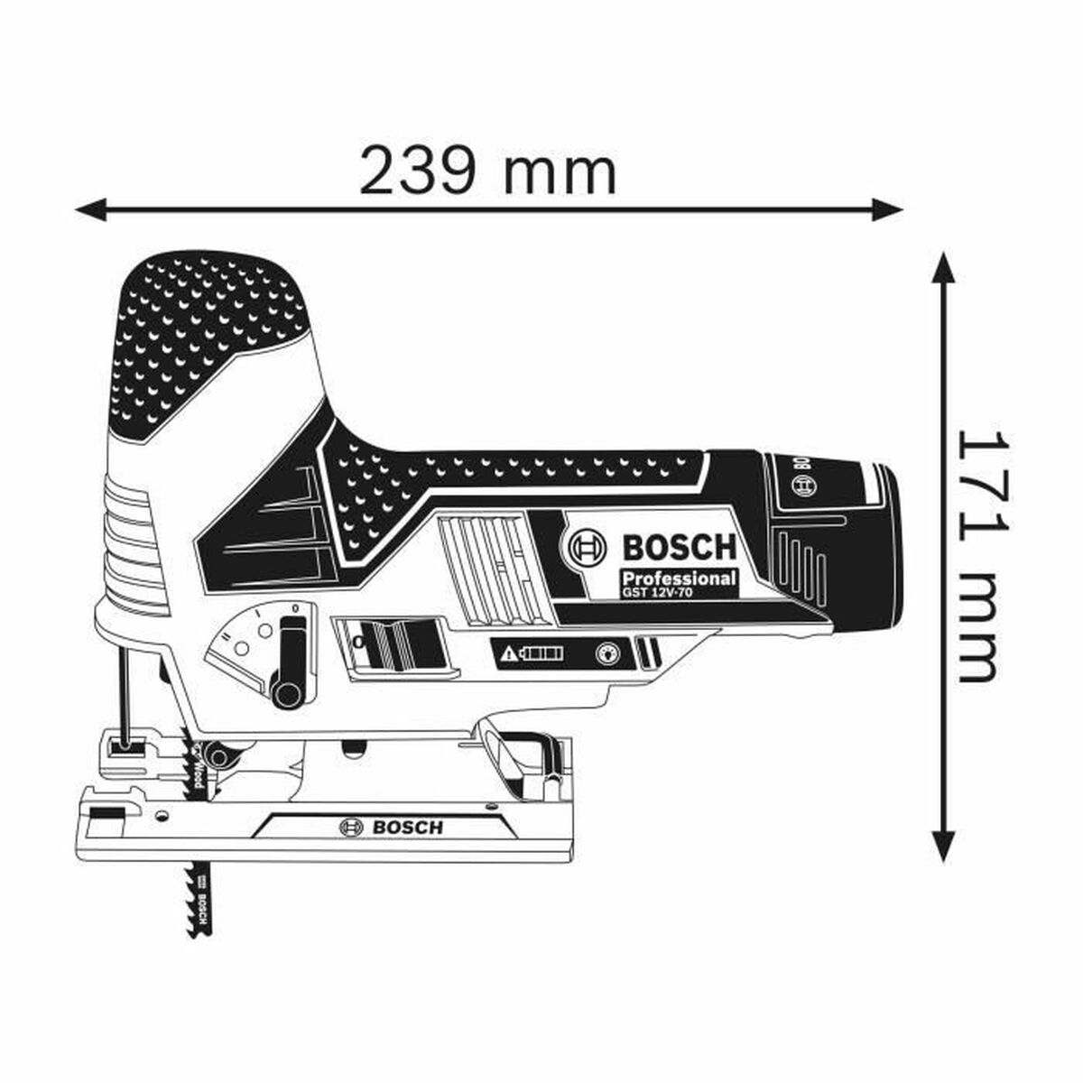 Přímočará pila BOSCH GST 12V-70 Professional 12 V